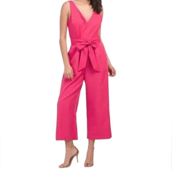 Sam Edelman | Hot Pink Crop Jumpsuit - Picture 2 of 11